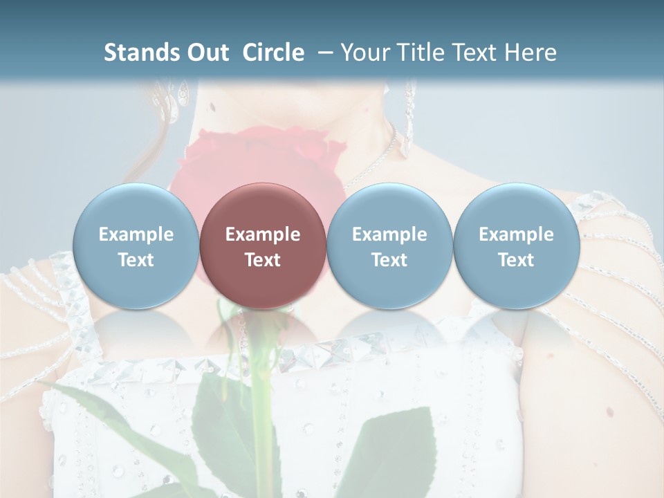 Veil Flower Marriage PowerPoint Template
