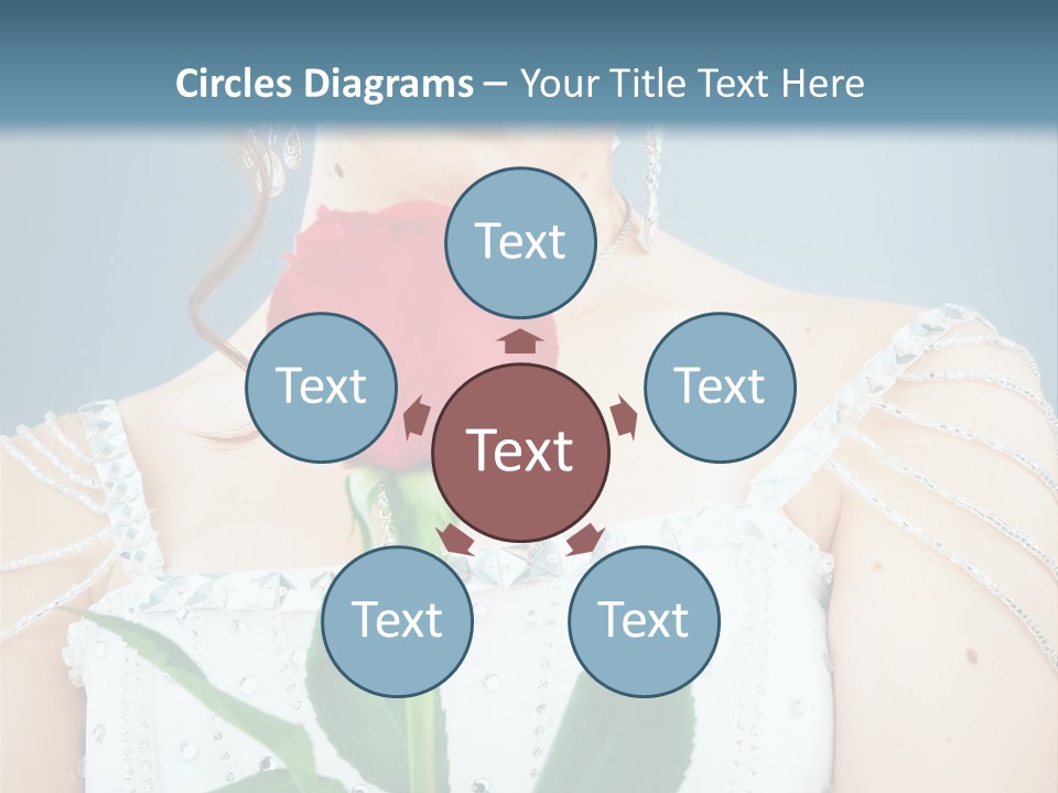 Veil Flower Marriage PowerPoint Template