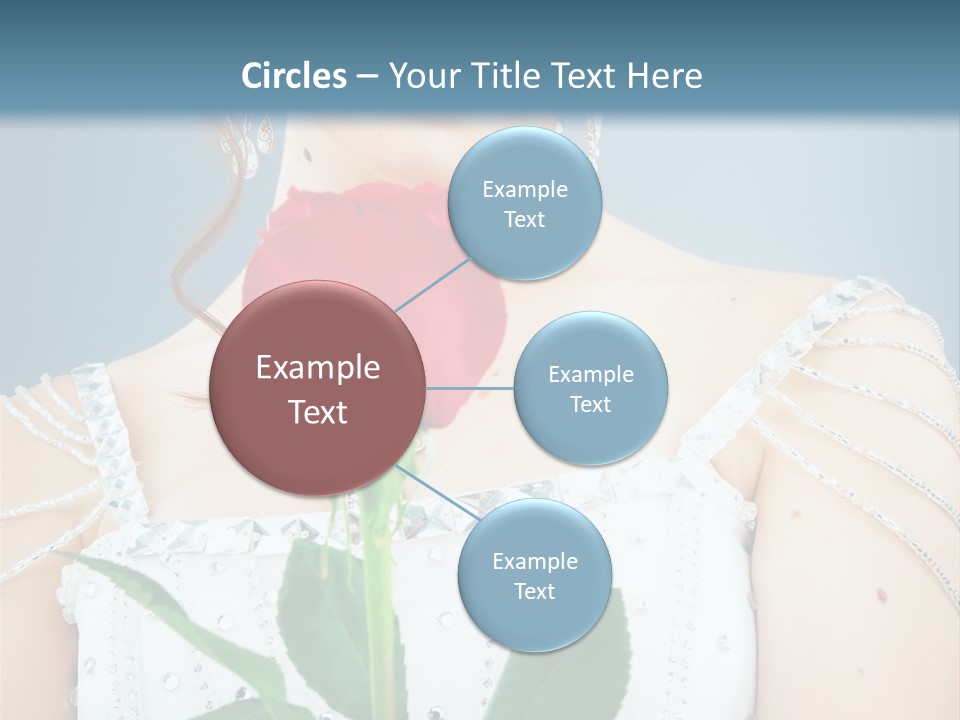 Veil Flower Marriage PowerPoint Template