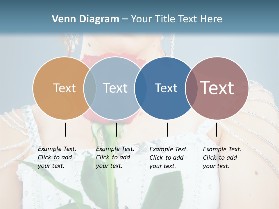 Veil Flower Marriage PowerPoint Template