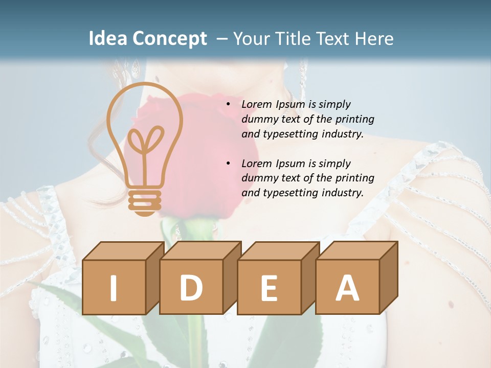 Veil Flower Marriage PowerPoint Template