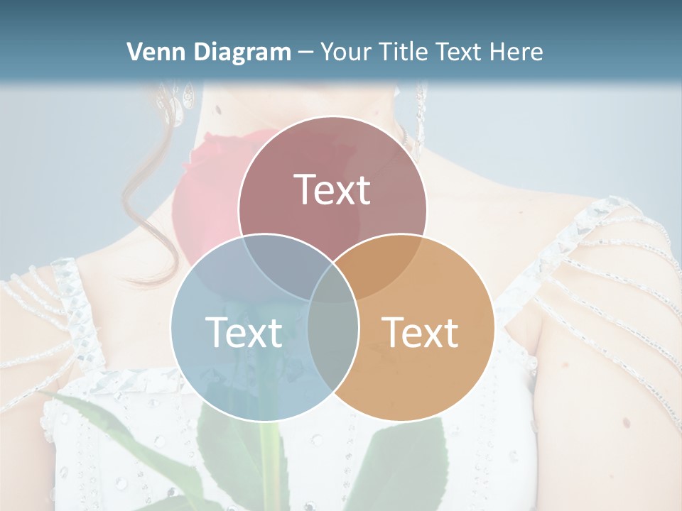 Veil Flower Marriage PowerPoint Template