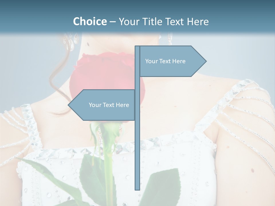 Veil Flower Marriage PowerPoint Template