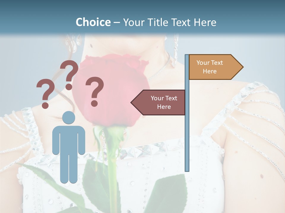 Veil Flower Marriage PowerPoint Template