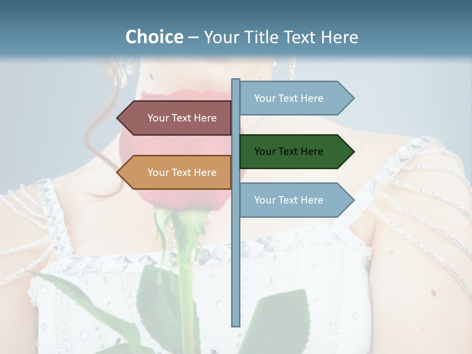 Veil Flower Marriage PowerPoint Template
