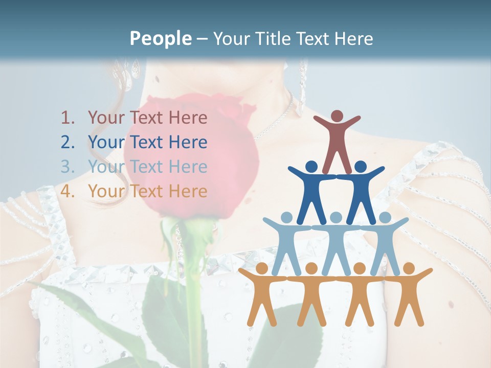 Veil Flower Marriage PowerPoint Template