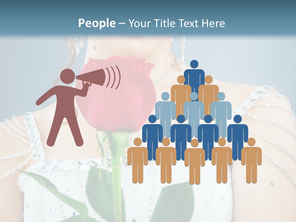 Veil Flower Marriage PowerPoint Template