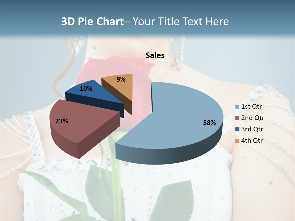 Veil Flower Marriage PowerPoint Template