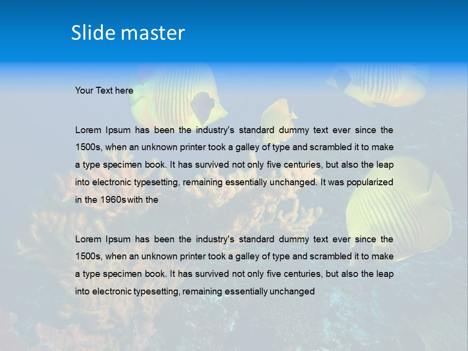 Underwater Behavior Image PowerPoint Template