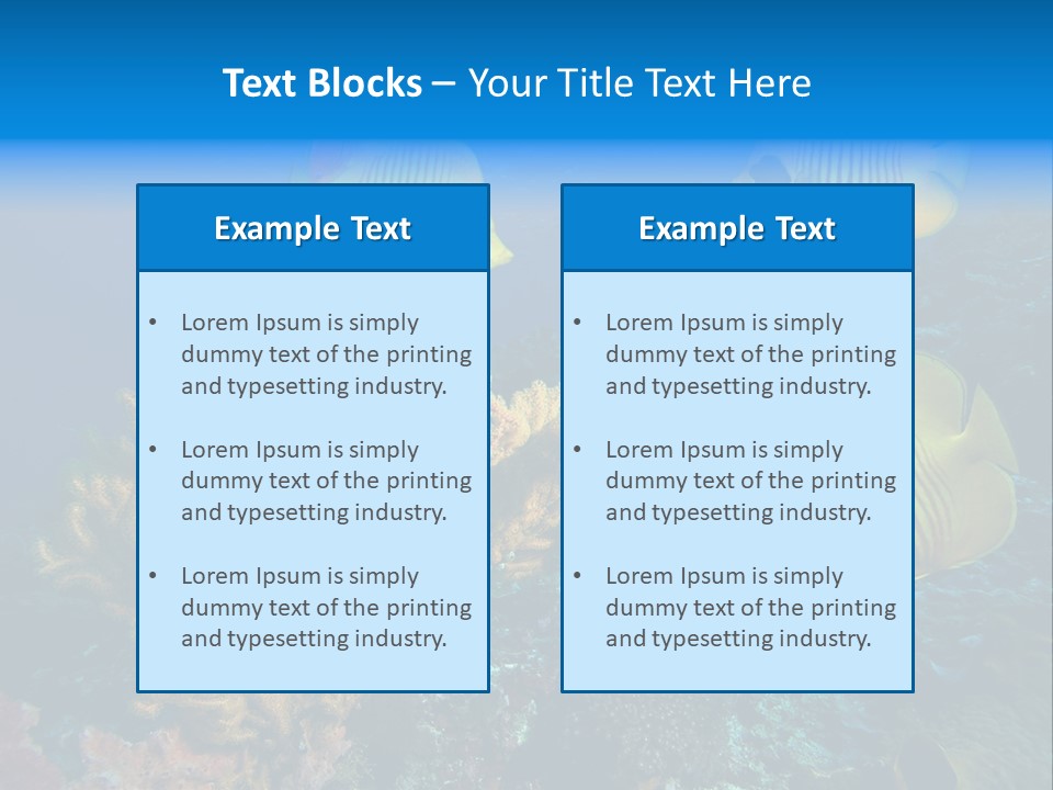 Underwater Behavior Image PowerPoint Template