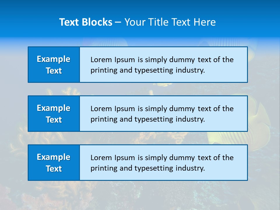 Underwater Behavior Image PowerPoint Template