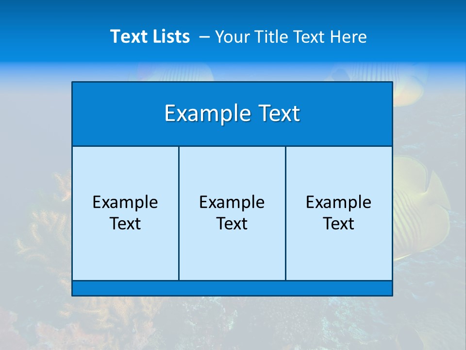 Underwater Behavior Image PowerPoint Template