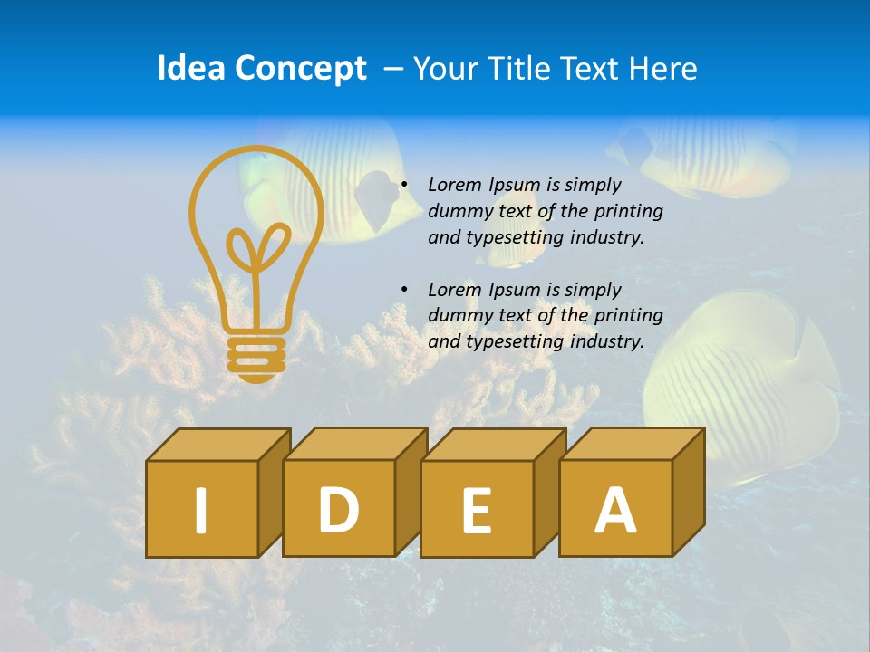 Underwater Behavior Image PowerPoint Template