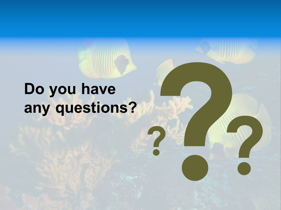 Underwater Behavior Image PowerPoint Template