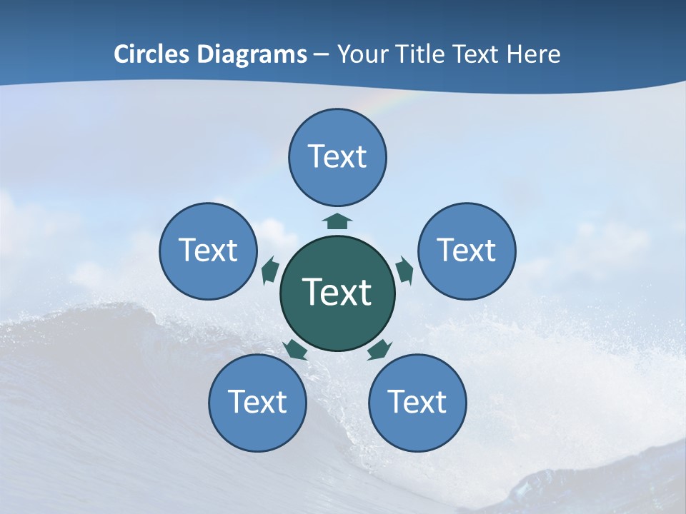 Brightly Diving Fish PowerPoint Template