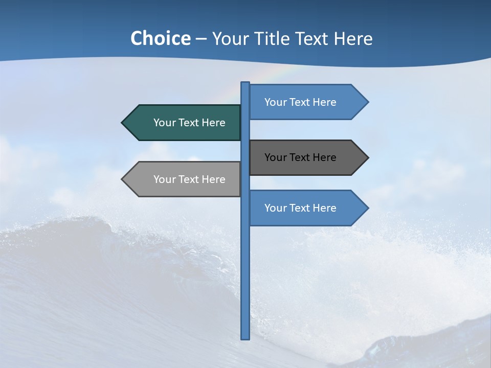 Brightly Diving Fish PowerPoint Template