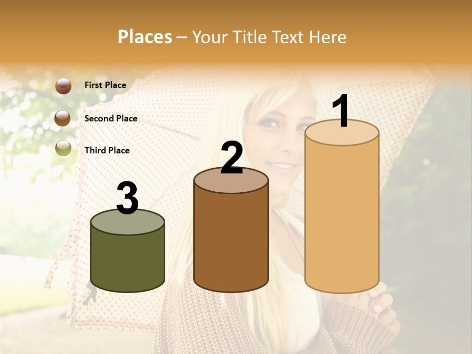 Portrait Parasol Busty PowerPoint Template