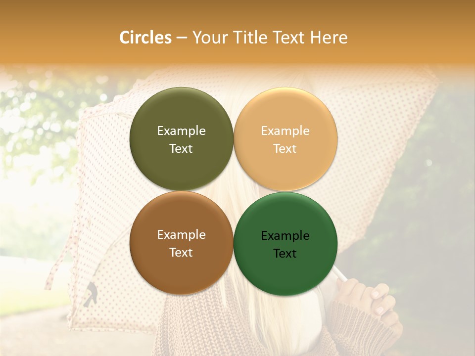 Portrait Parasol Busty PowerPoint Template