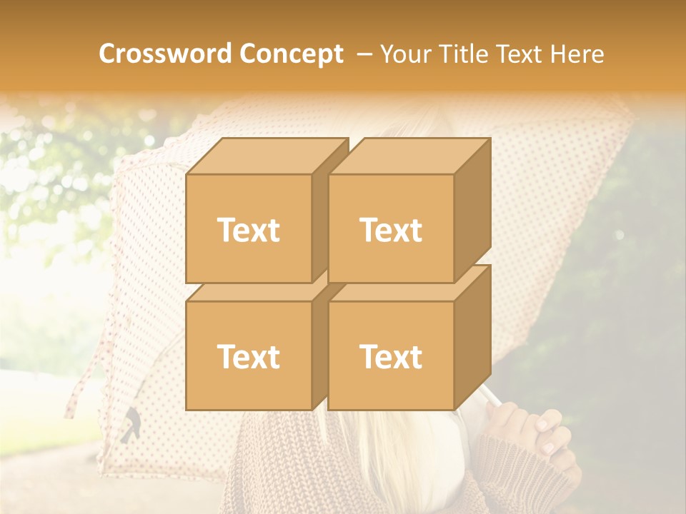 Portrait Parasol Busty PowerPoint Template