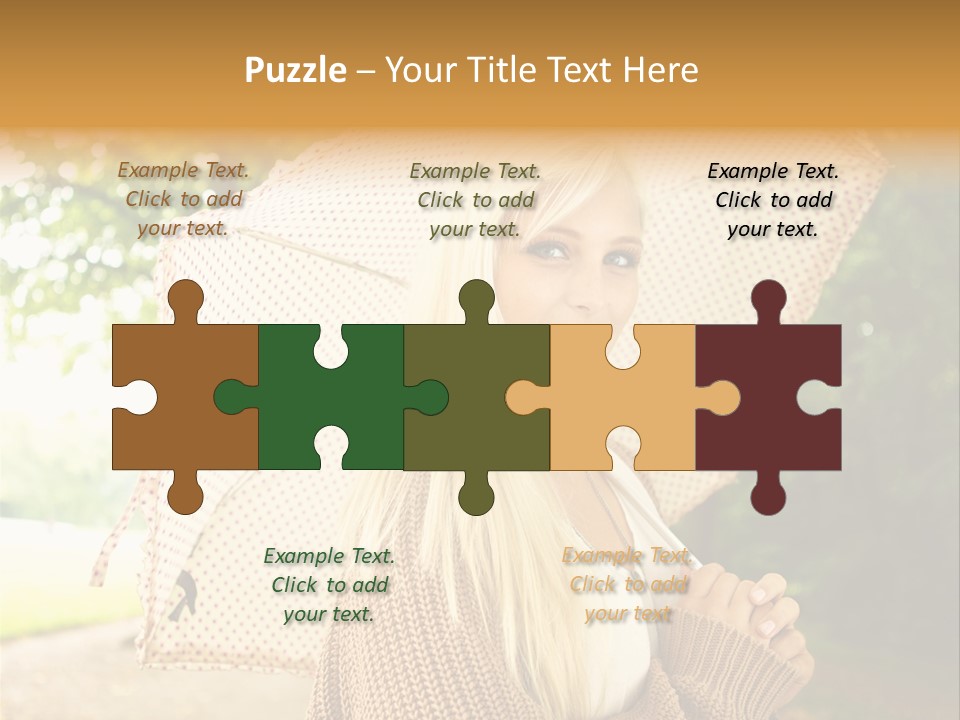 Portrait Parasol Busty PowerPoint Template