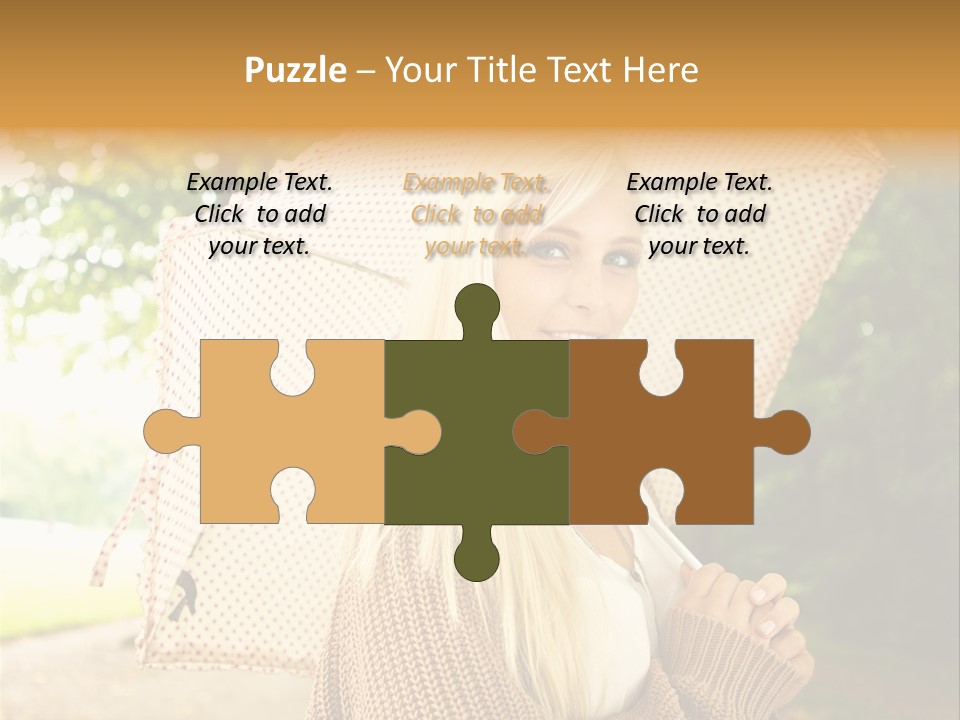 Portrait Parasol Busty PowerPoint Template