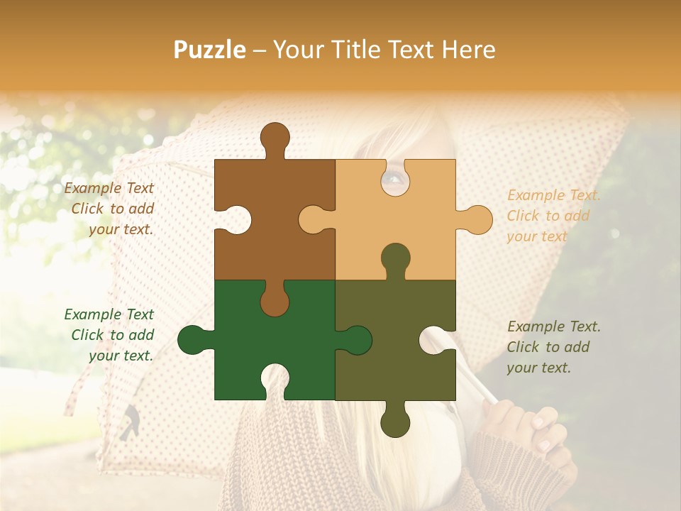 Portrait Parasol Busty PowerPoint Template