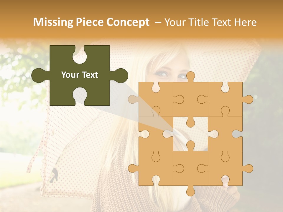 Portrait Parasol Busty PowerPoint Template