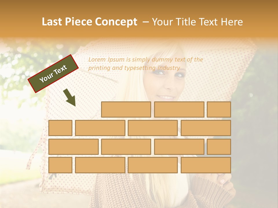 Portrait Parasol Busty PowerPoint Template