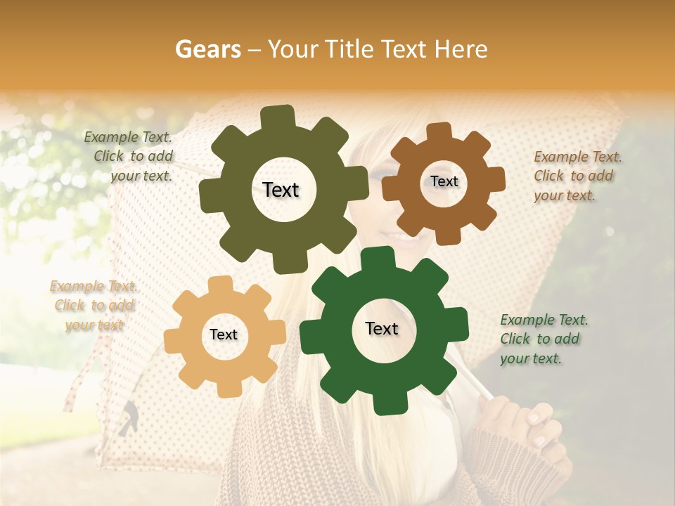 Portrait Parasol Busty PowerPoint Template