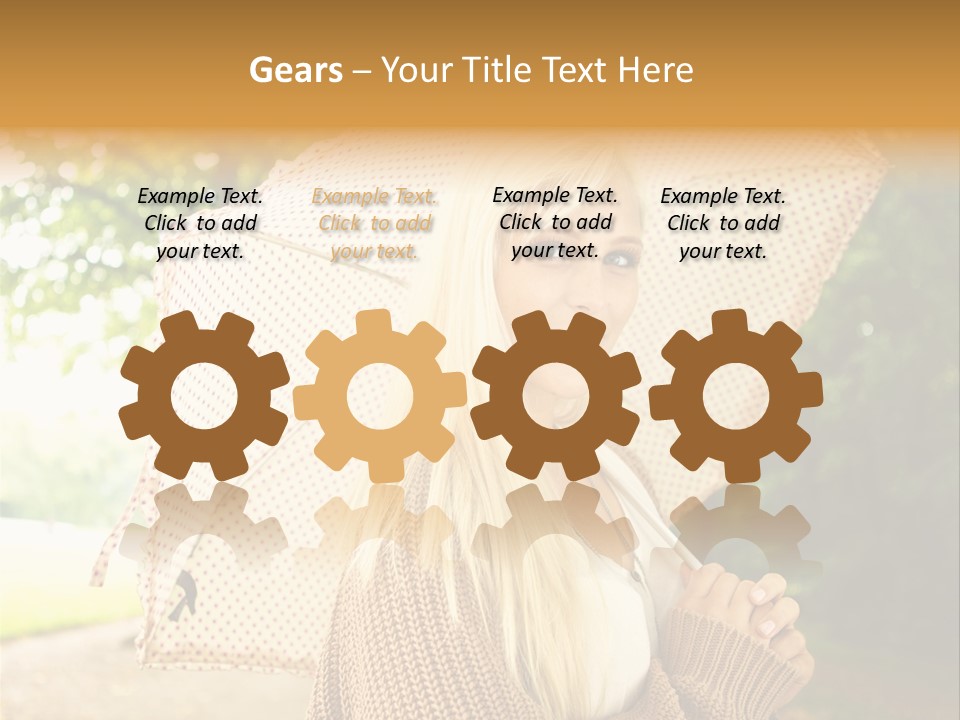 Portrait Parasol Busty PowerPoint Template