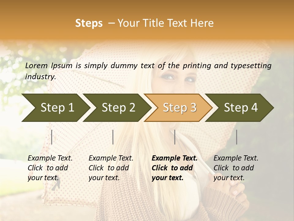 Portrait Parasol Busty PowerPoint Template