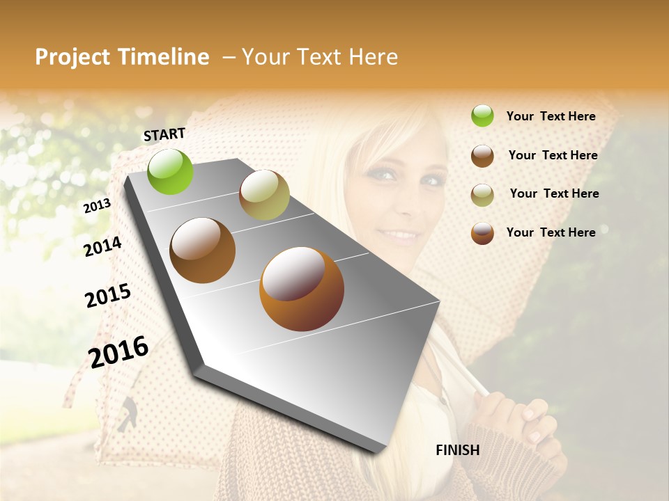 Portrait Parasol Busty PowerPoint Template