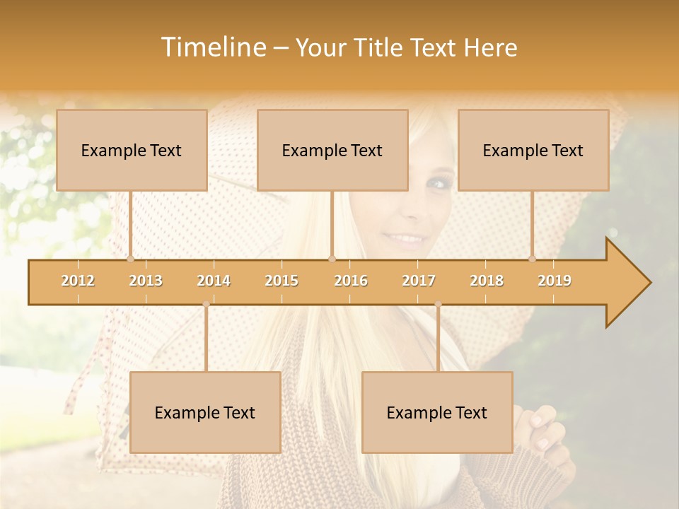 Portrait Parasol Busty PowerPoint Template