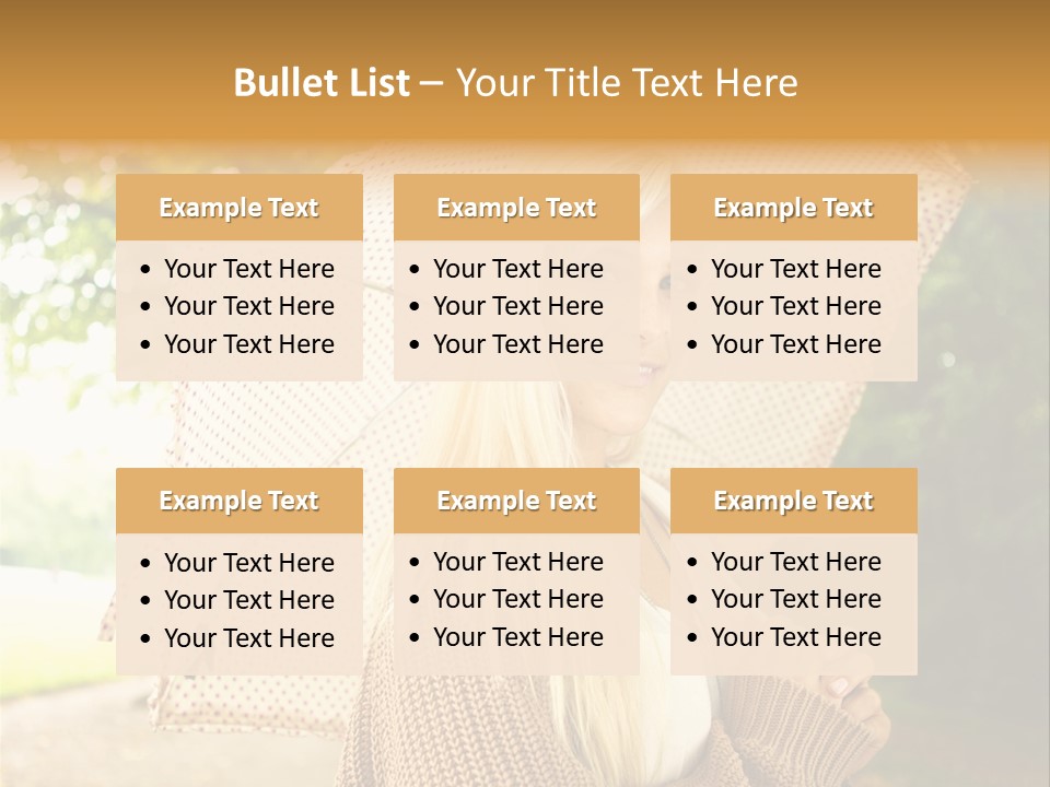 Portrait Parasol Busty PowerPoint Template