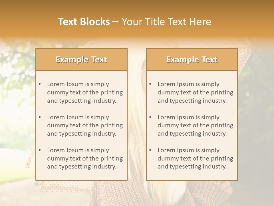 Portrait Parasol Busty PowerPoint Template