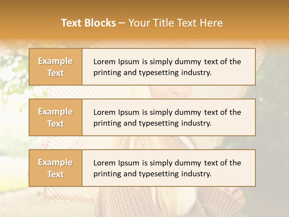 Portrait Parasol Busty PowerPoint Template