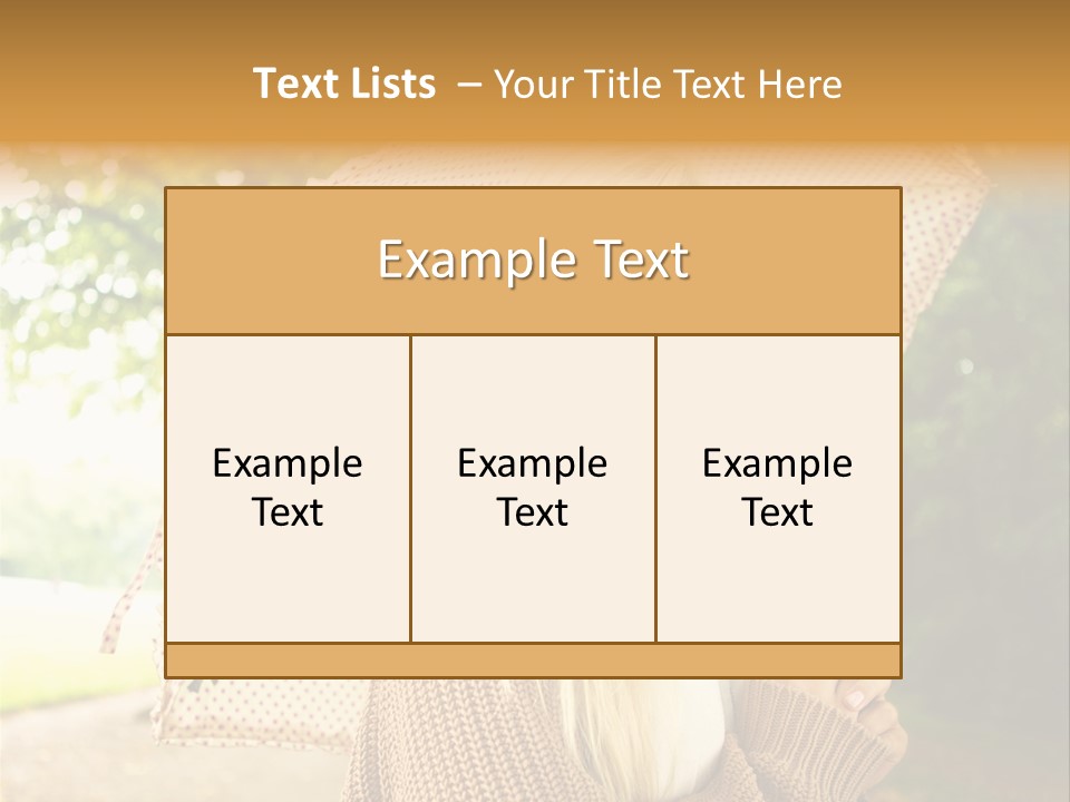 Portrait Parasol Busty PowerPoint Template