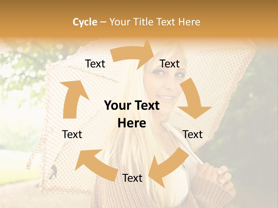 Portrait Parasol Busty PowerPoint Template