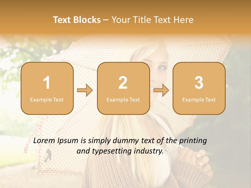 Portrait Parasol Busty PowerPoint Template