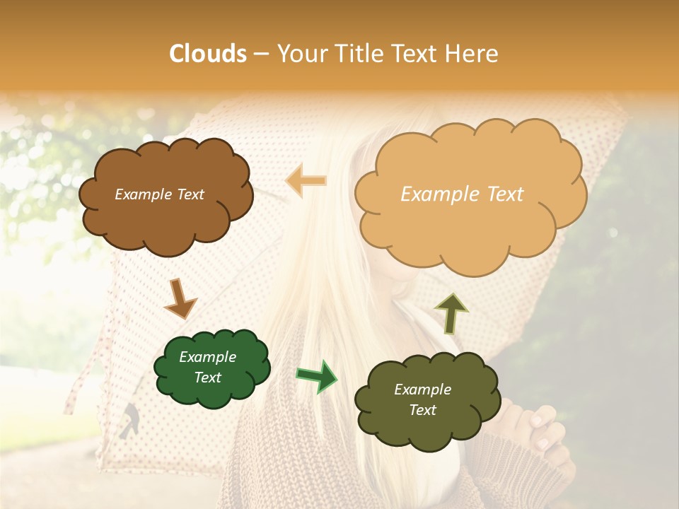Portrait Parasol Busty PowerPoint Template