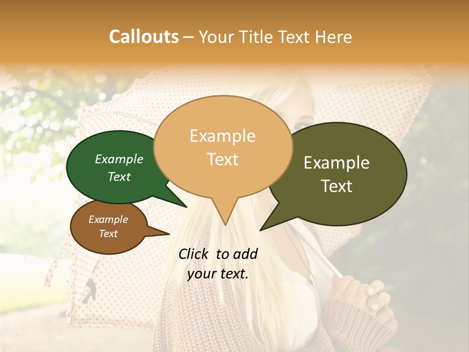 Portrait Parasol Busty PowerPoint Template