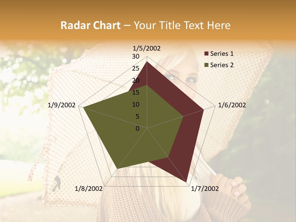 Portrait Parasol Busty PowerPoint Template