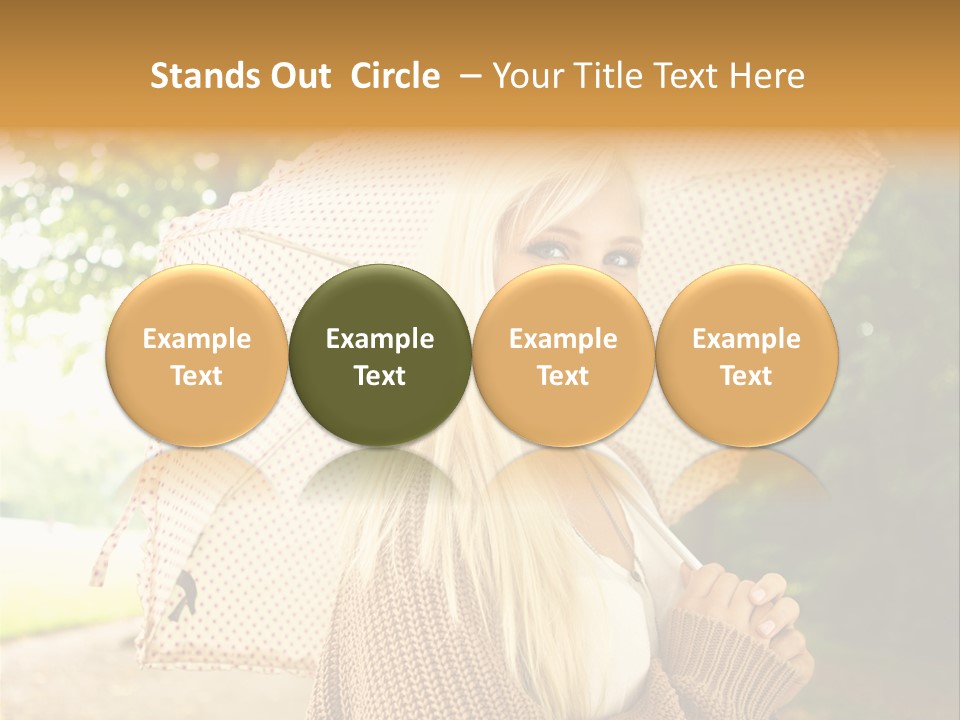 Portrait Parasol Busty PowerPoint Template