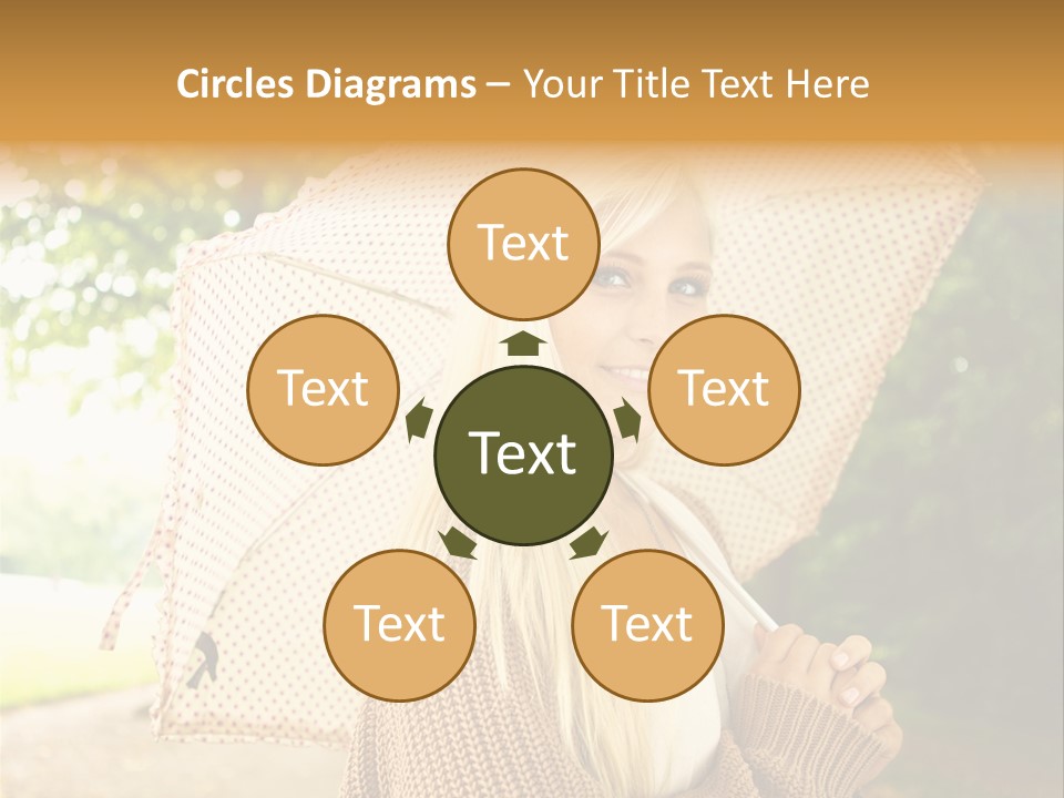 Portrait Parasol Busty PowerPoint Template