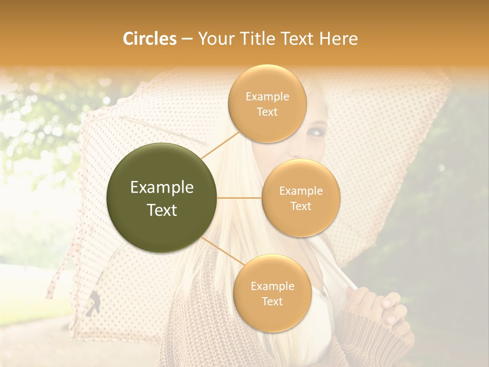 Portrait Parasol Busty PowerPoint Template