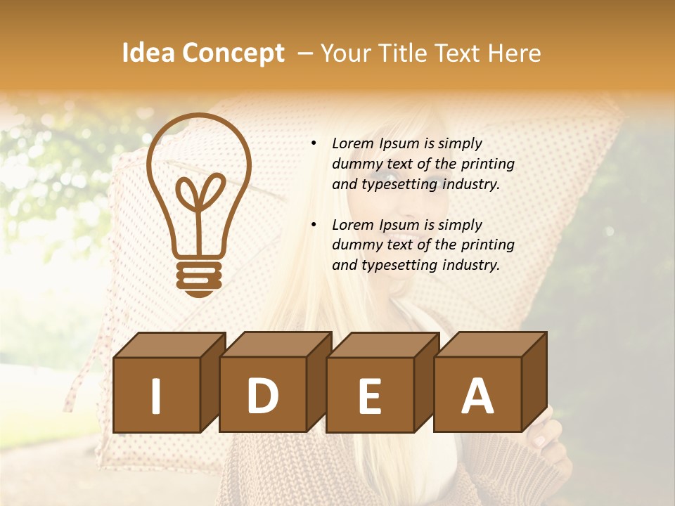 Portrait Parasol Busty PowerPoint Template