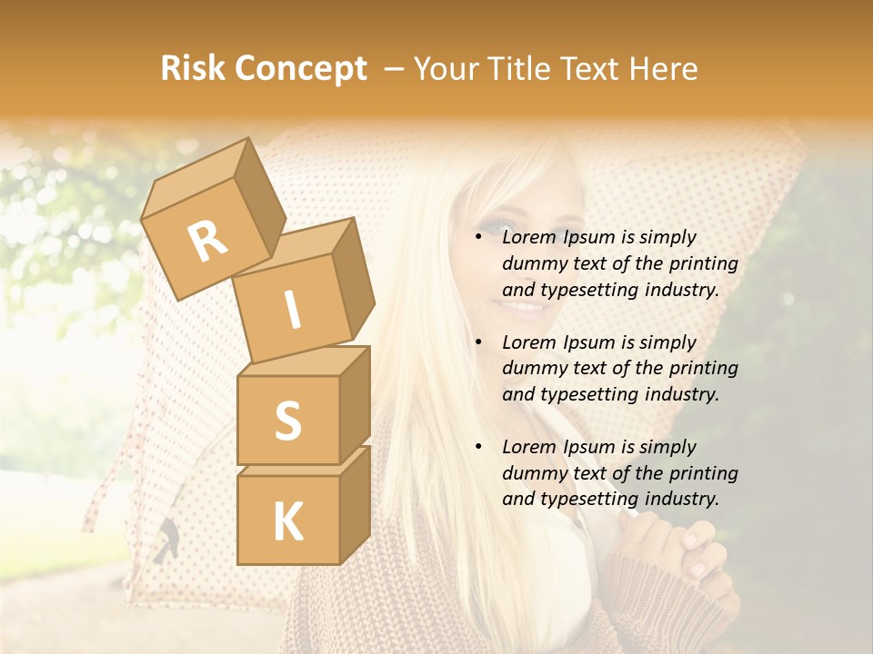 Portrait Parasol Busty PowerPoint Template