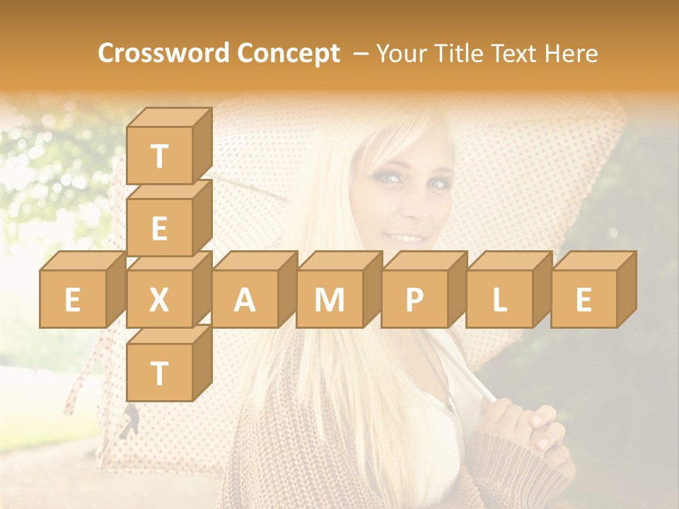 Portrait Parasol Busty PowerPoint Template