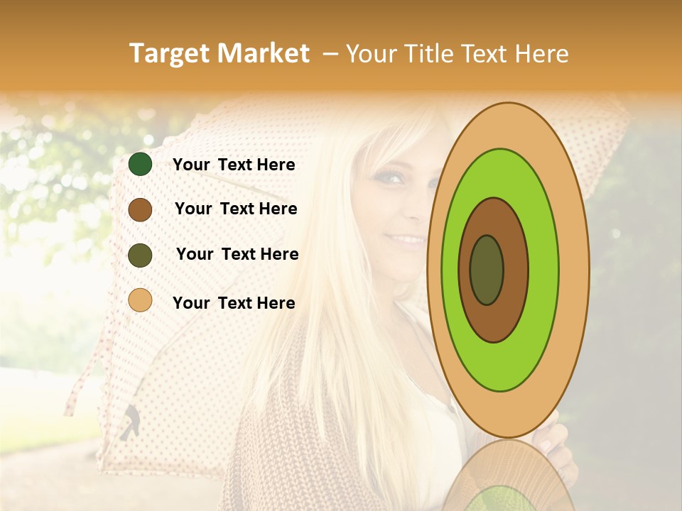 Portrait Parasol Busty PowerPoint Template