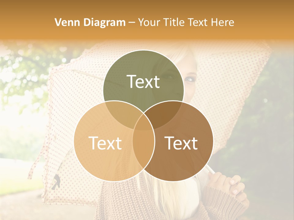 Portrait Parasol Busty PowerPoint Template